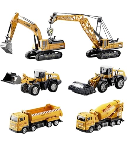 Amazon.co.jp: Quxxuol 建設作業車おもちゃセット フォークリフト